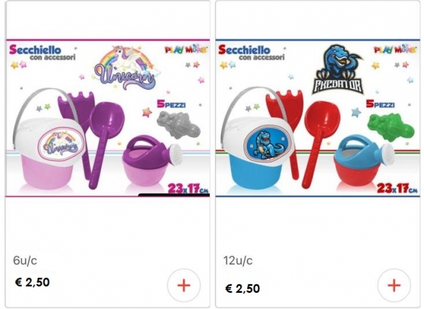 Stock giochi mare mix
