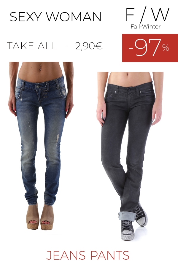 stock donna jeans pantaloni SEXY WOMAN F/W