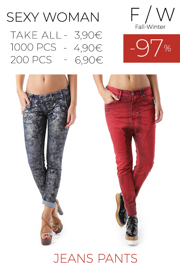stock donna jeans pantaloni SEXY WOMAN f/w