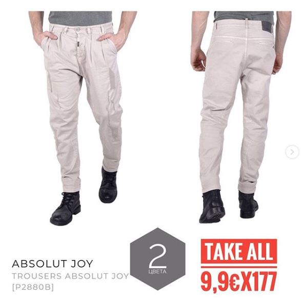 Stock Pantalone Uomo Absolut Joy
