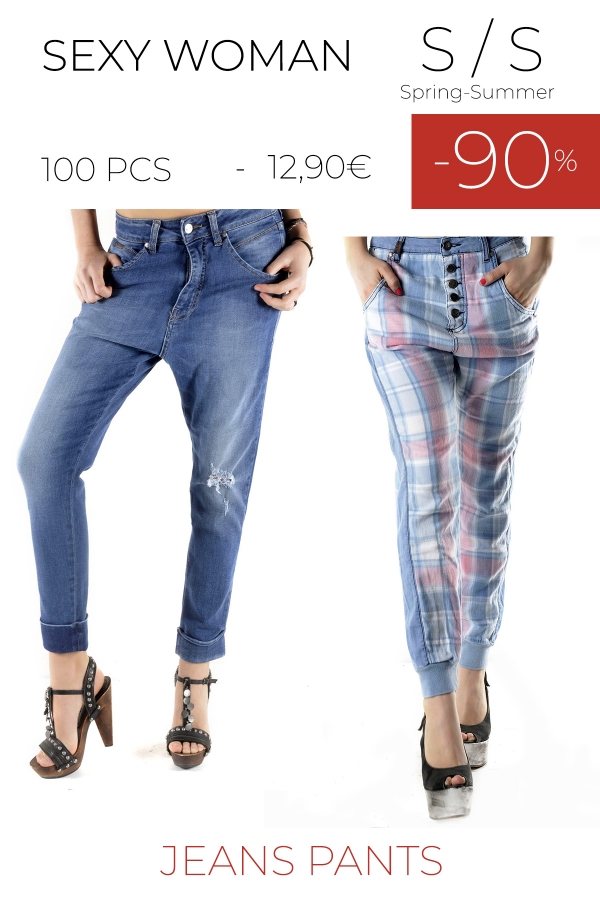 stock jeans pantaloni SEXY WOMAN S/S