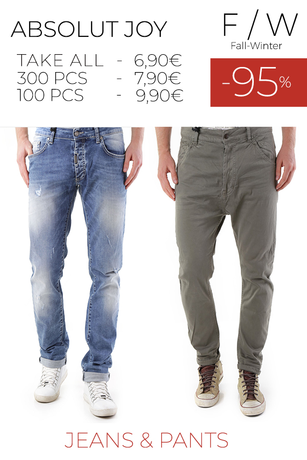 stock uomo jeans pantaloni ABSOLUT JOY F/W