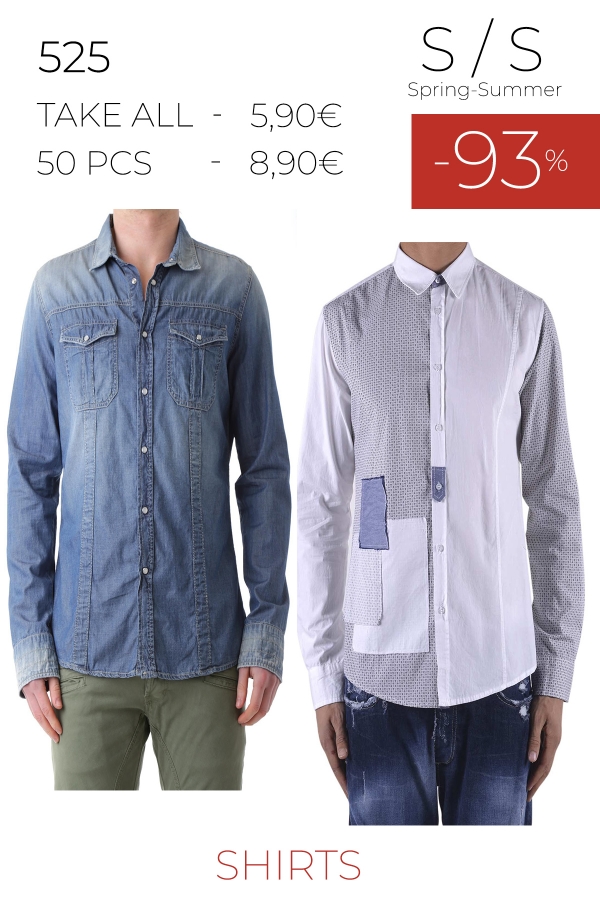 stock uomo camicie 525 S/S