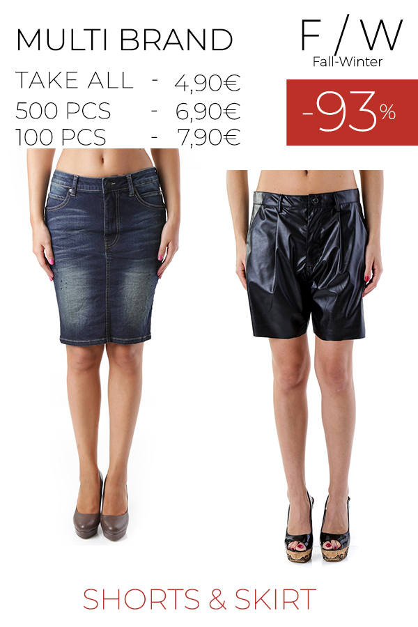 stock donna shorts e gonne F/W