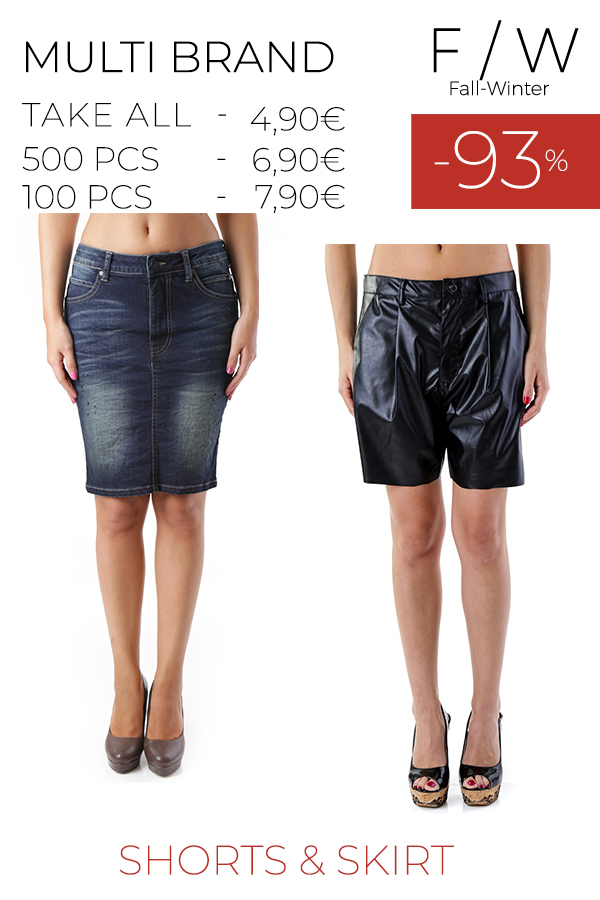 stock donna shorts e gonne F/W