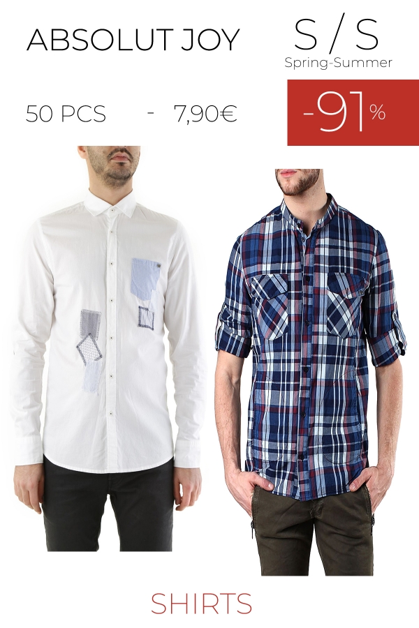 stock uomo camicie ABSOLUT JOY S/S