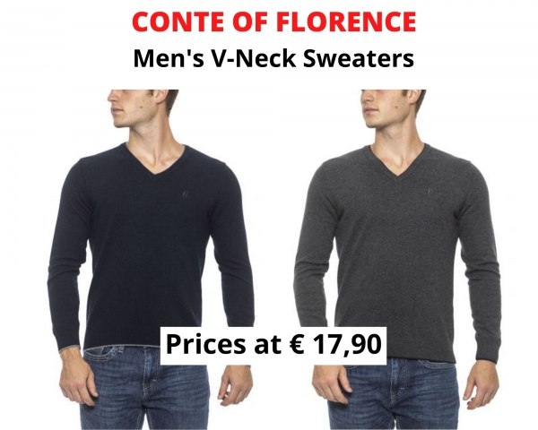 stock maglie a collo V da uomo CONTE OF FLORENCE