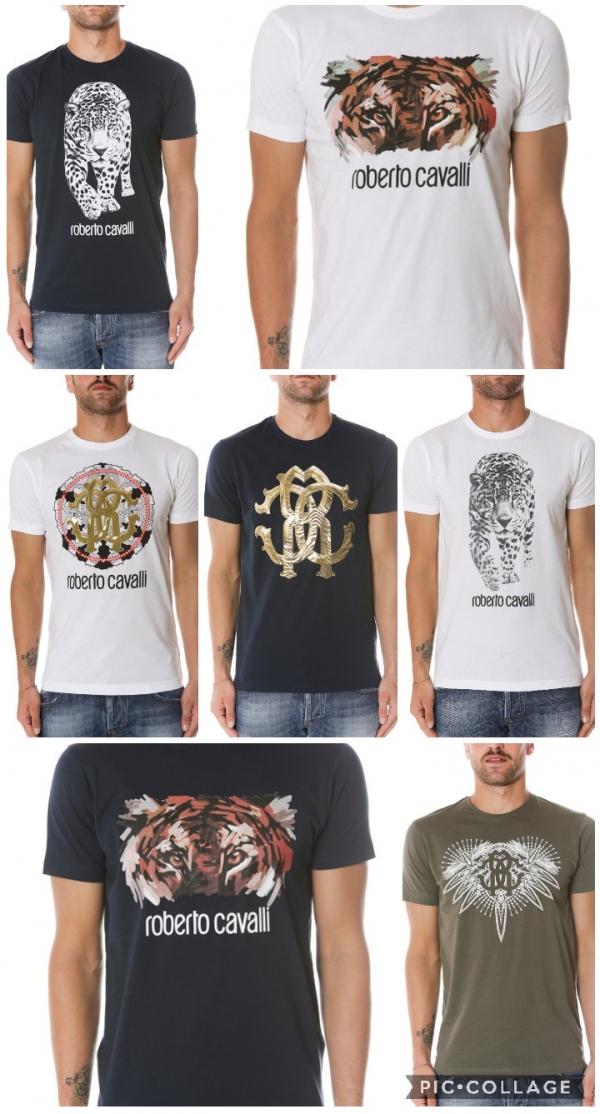 Stock t-shirt uomo firmate Roberto Cavalli P/E