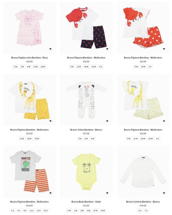 Abbigliamento bambini BRUMS, BIMBUS PE rif.6153S