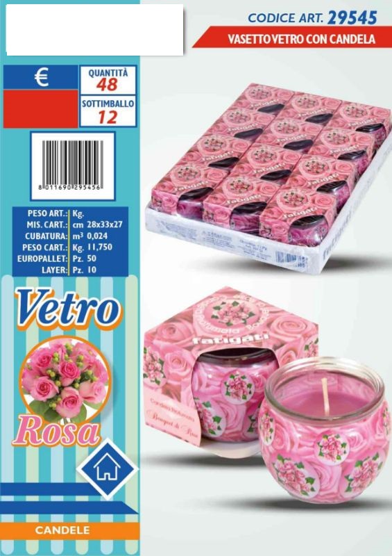 Candele profumate in vasetto di vetro